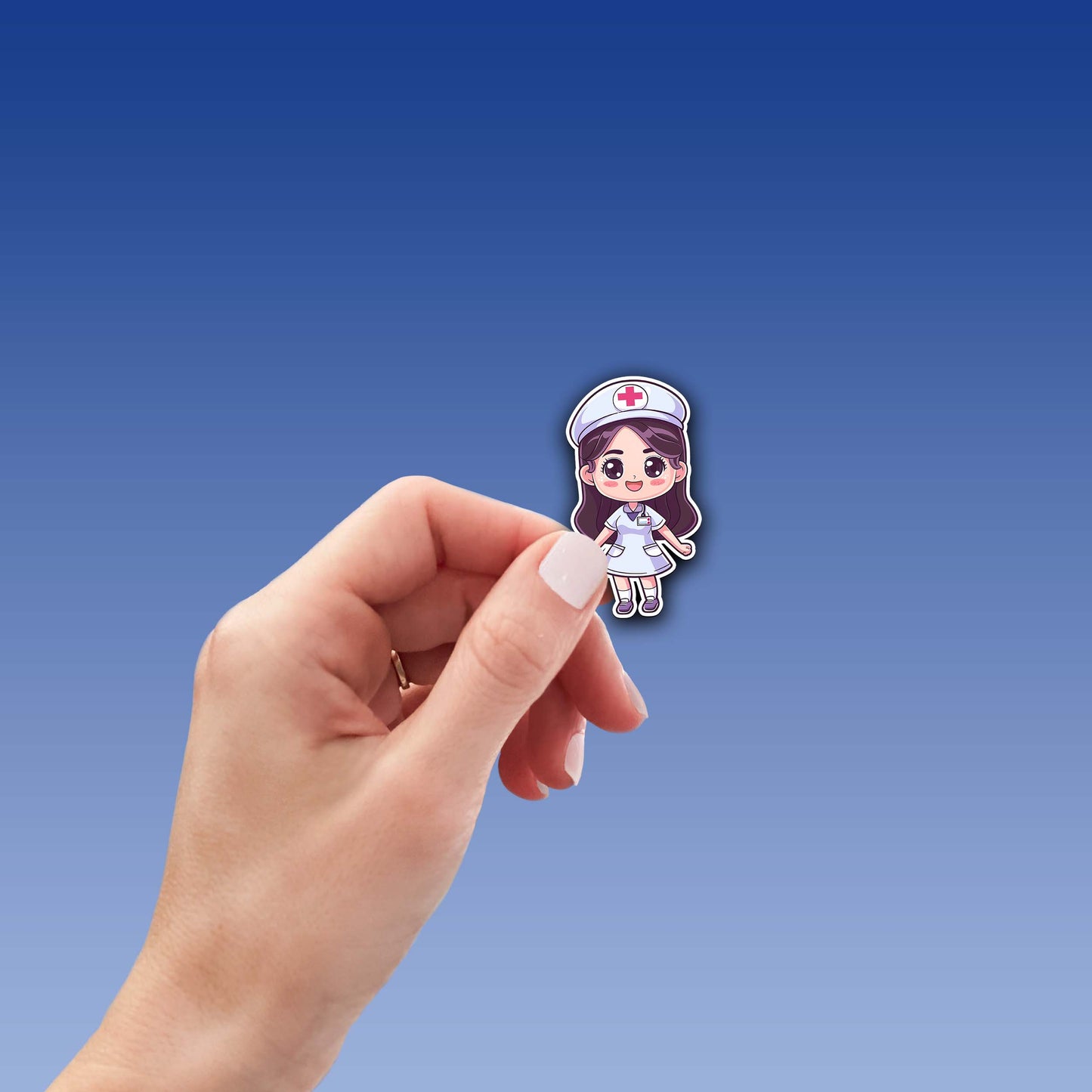 Cute Nurse Sticker – Weatherproof Vinyl for Water Bottles, Laptops & More