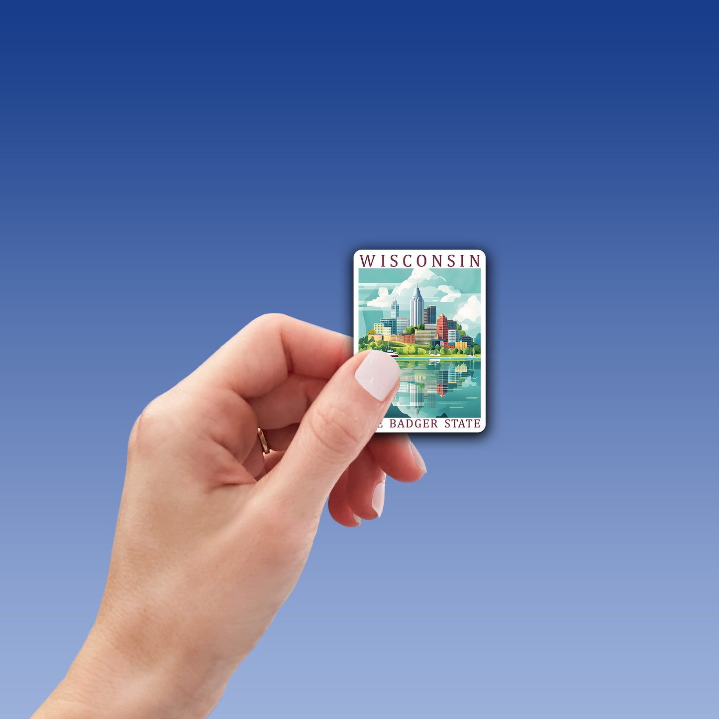 Wisconsin Vinyl Sticker – The Badger State Vintage Travel Decal