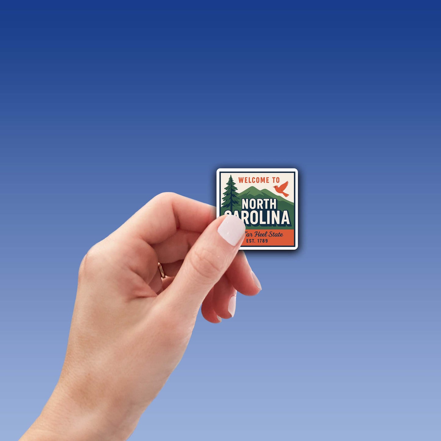 Welcome to North Carolina Vinyl Sticker – Vintage State Travel Decal