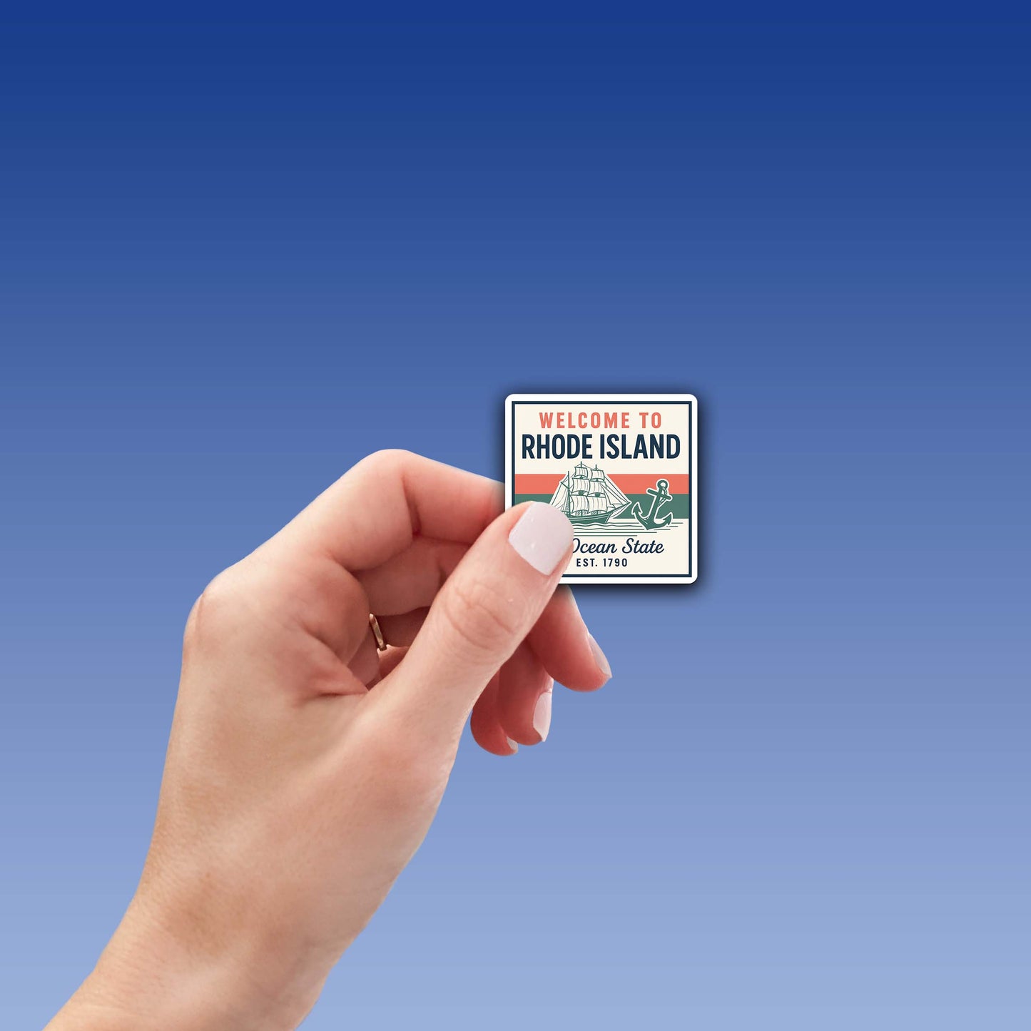 Welcome to Rhode Island Vinyl Sticker – Vintage State Travel Decal