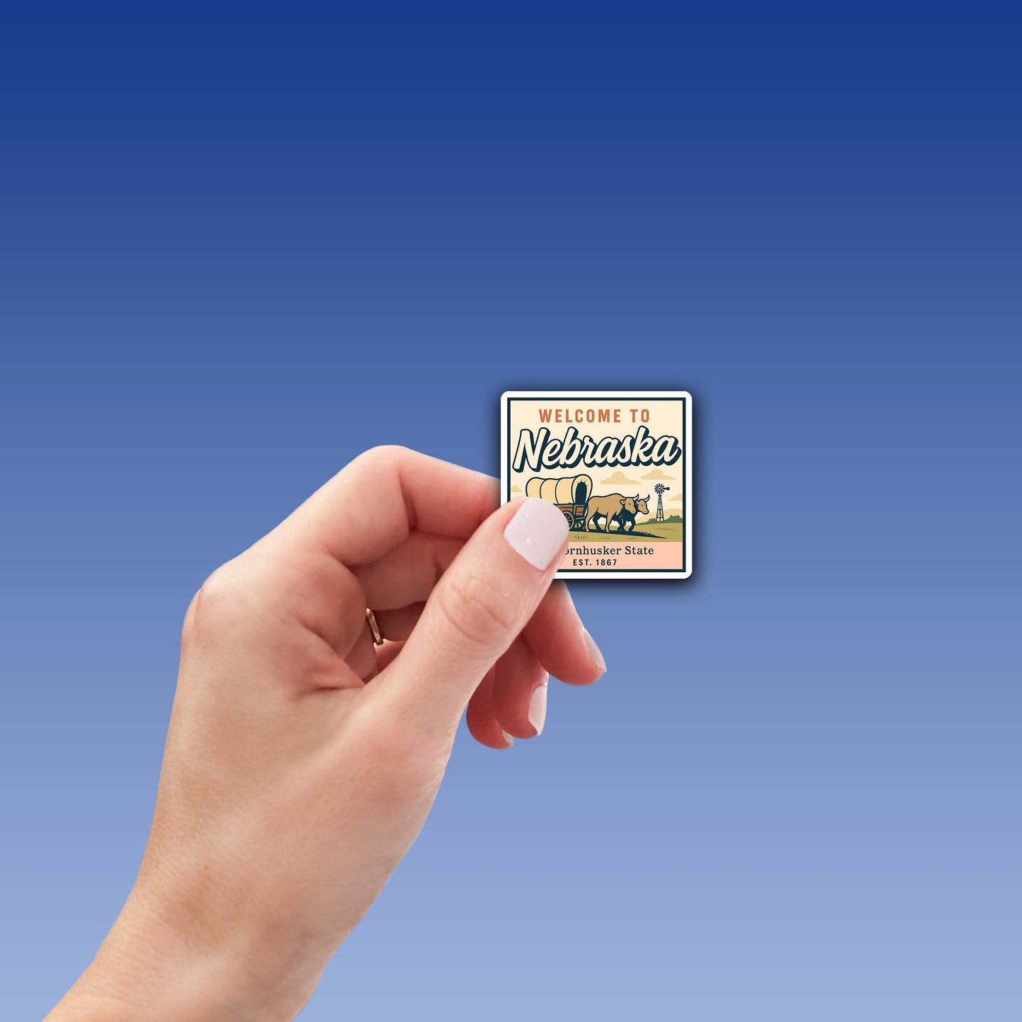 Welcome to Nebraska Vinyl Sticker – Vintage State Travel Decal