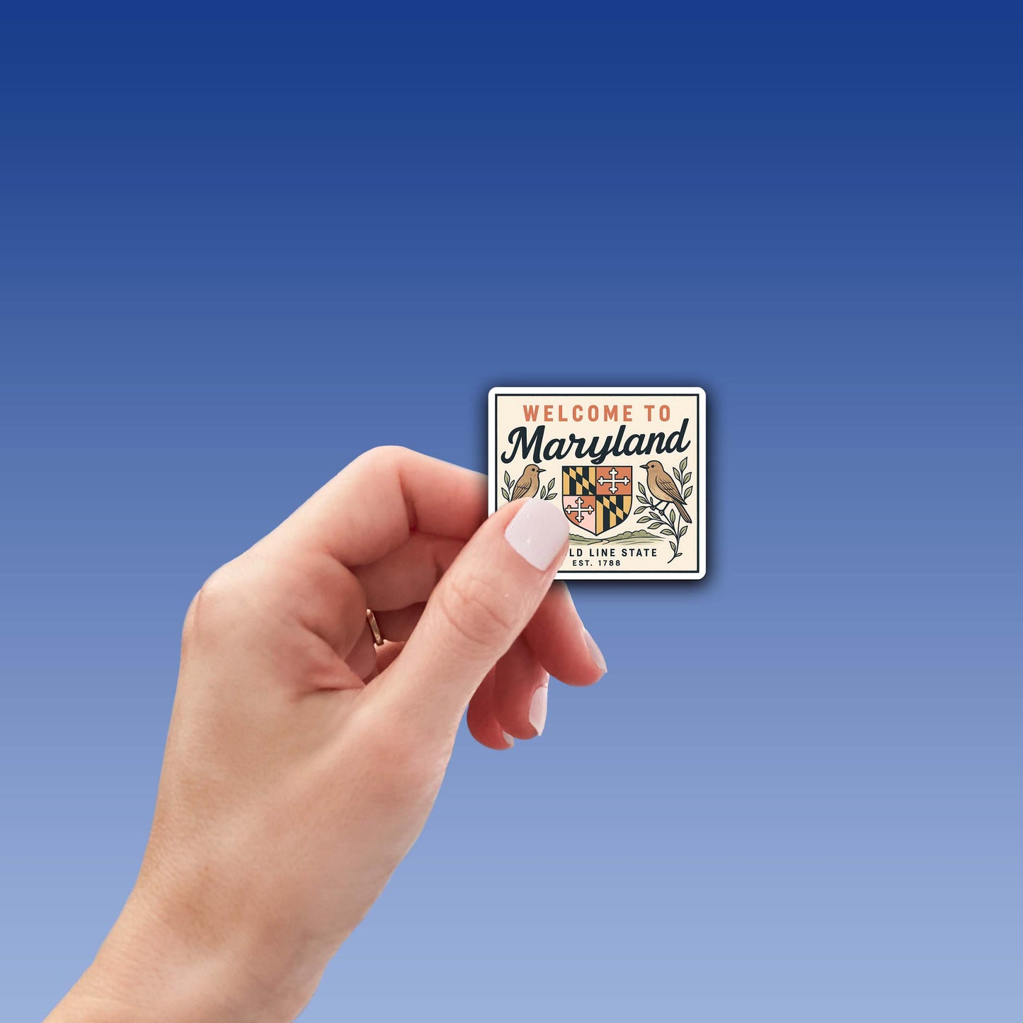 Welcome to Maryland Vinyl Sticker – Vintage State Travel Decal