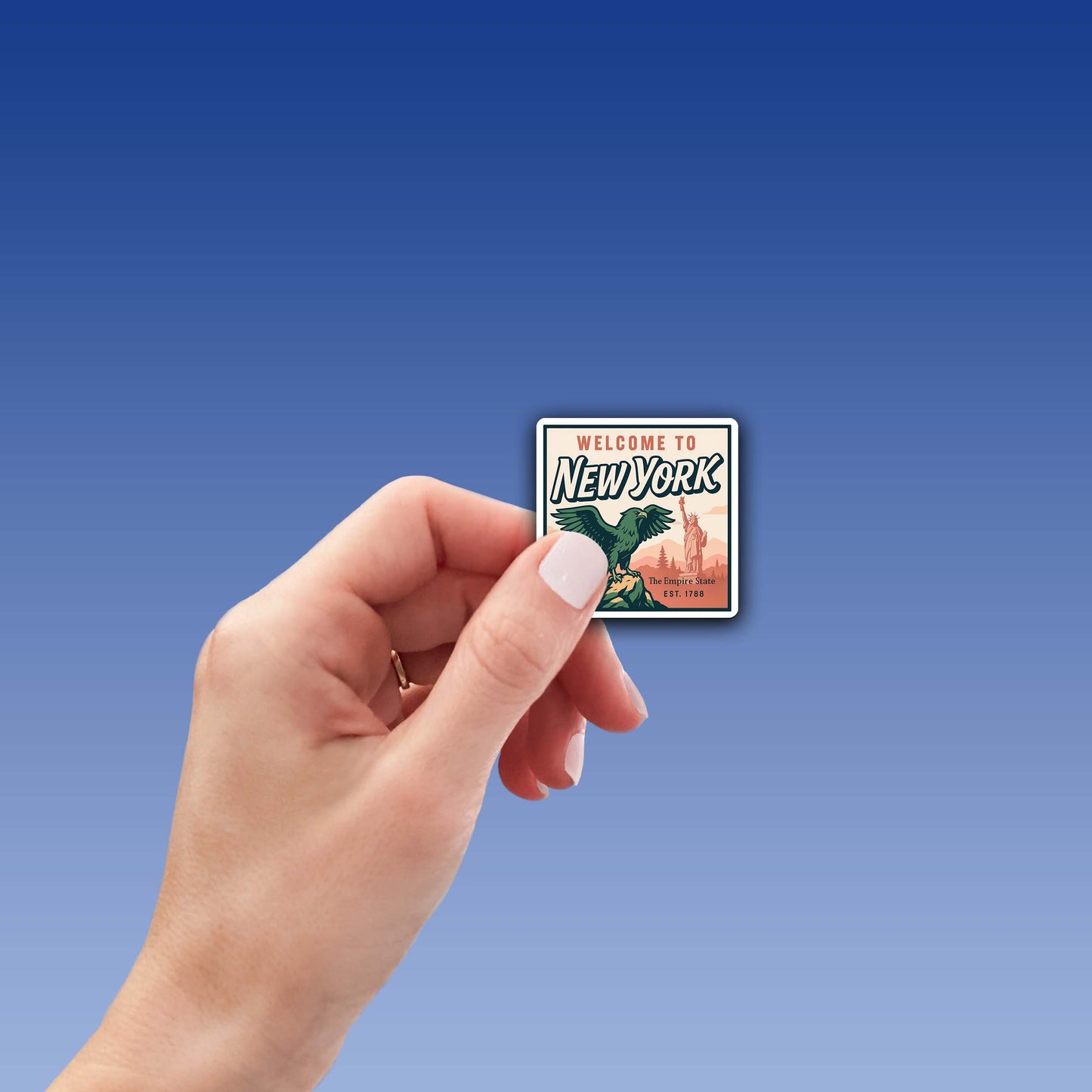 Welcome to New York Vinyl Sticker – Vintage State Travel Decal