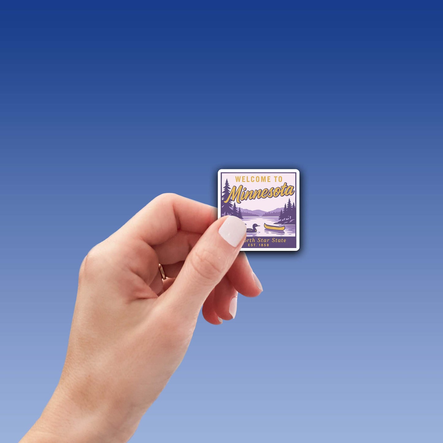 Welcome to Minnesota Vinyl Sticker – Vintage State Travel Decal