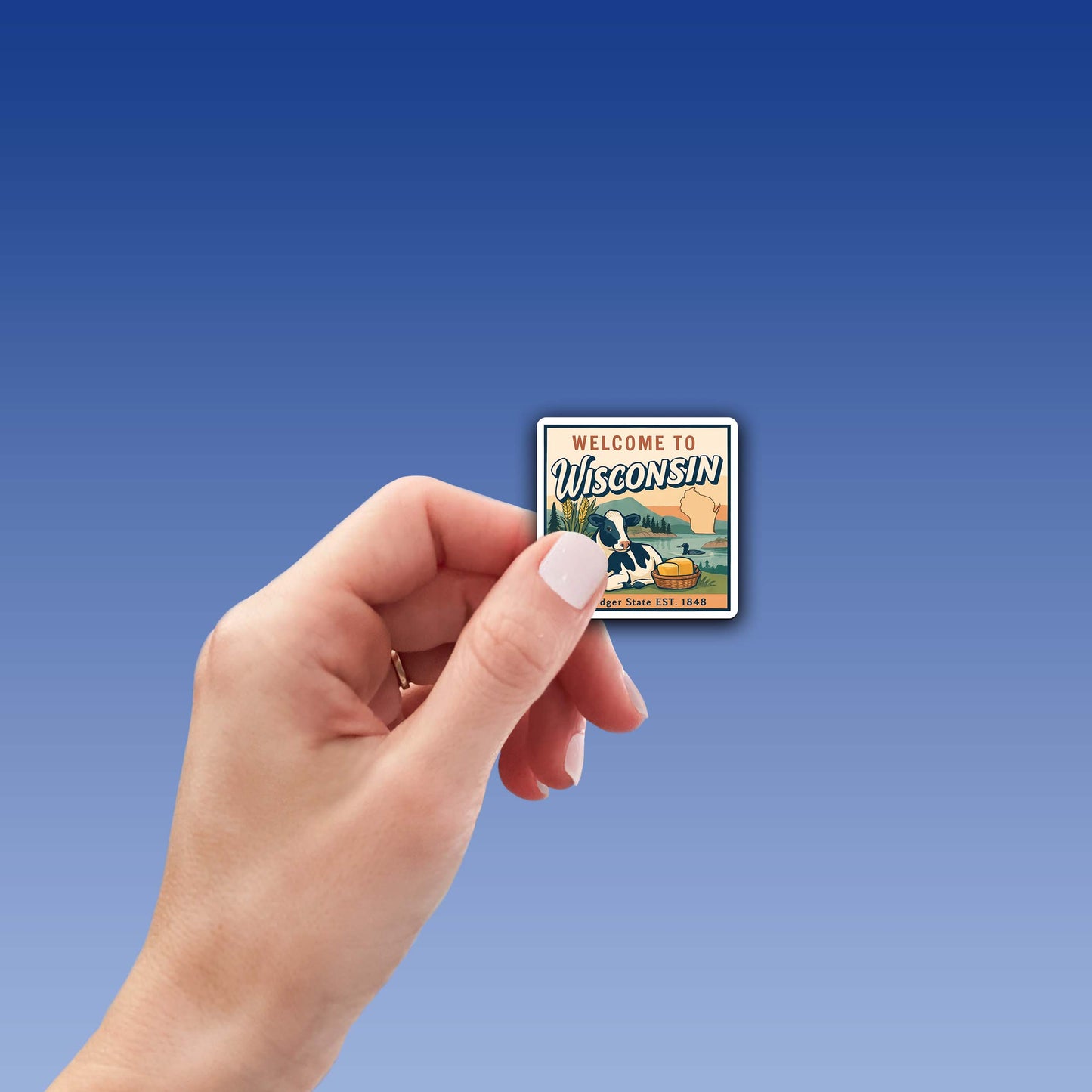 Welcome to Wisconsin Vinyl Sticker – Vintage State Travel Decal