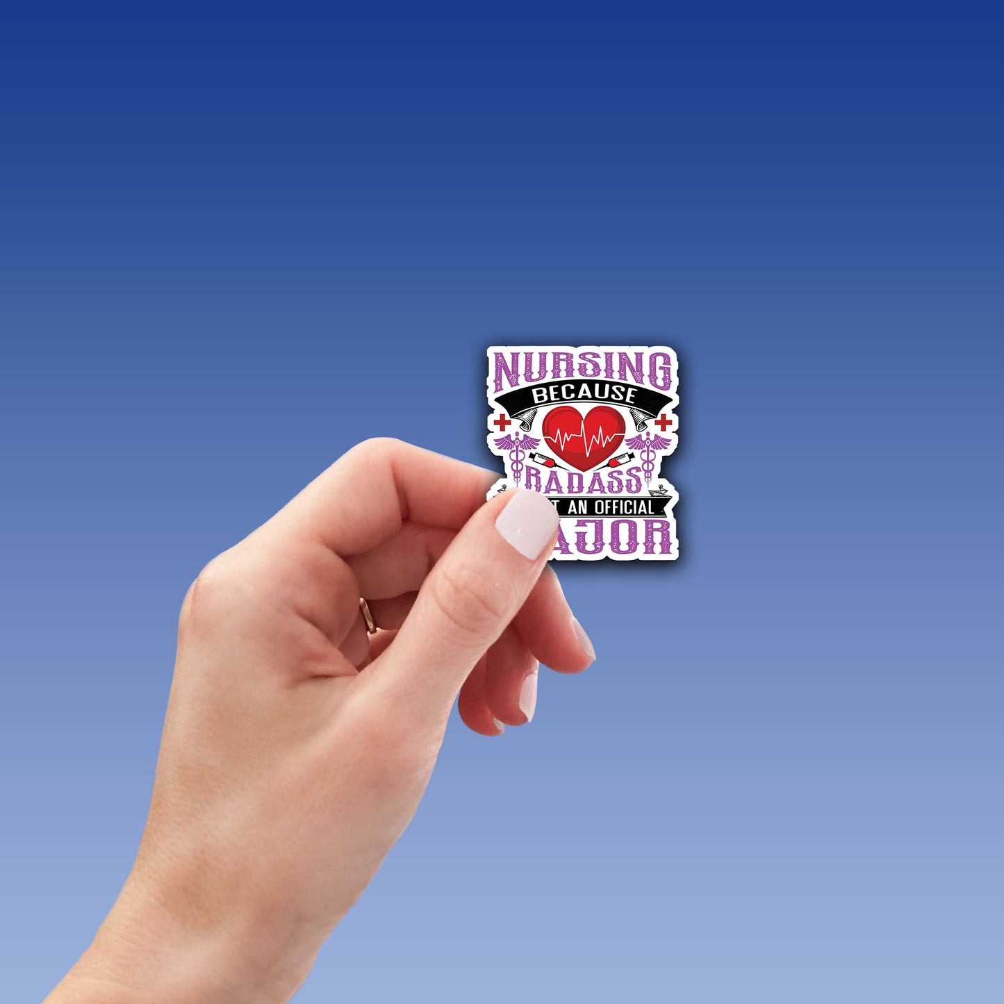 Cute Nurse Sticker – Weatherproof Vinyl for Water Bottles, Laptops & More