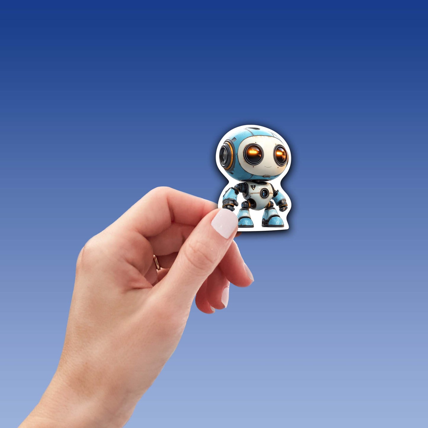 Cute Cartoon Robot Sticker – Durable Weatherproof Vinyl for All Surfaces