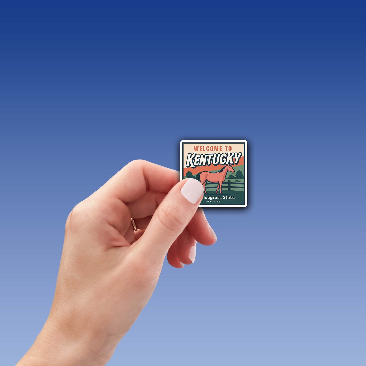 Welcome to Kentucky Vinyl Sticker – Vintage State Travel Decal