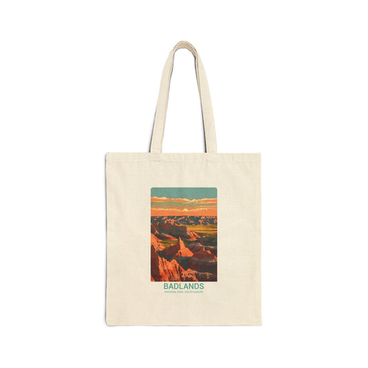Badlands National Park Sunset Canvas Tote Bag —  Travel Market Tote