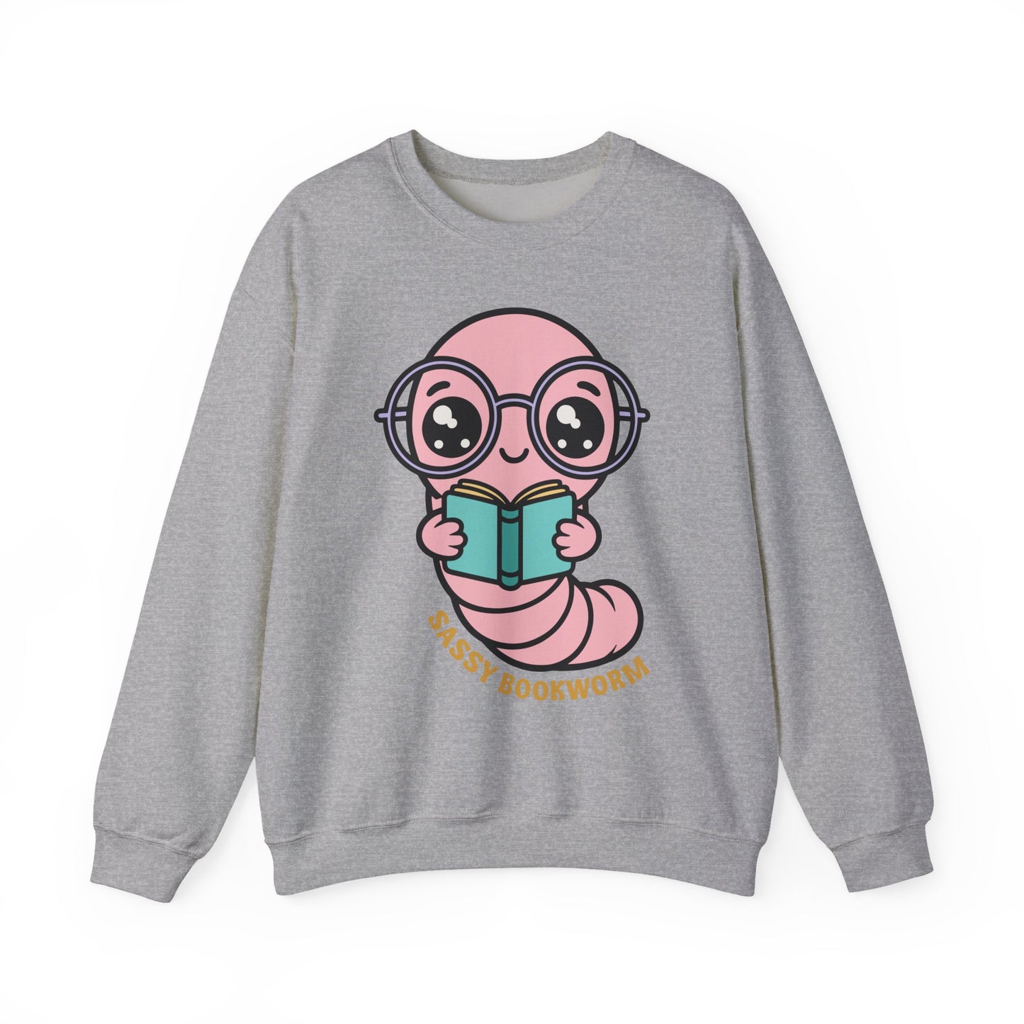 Sassy Bookworm Worm Sweatshirt | Reading Cute Graphic Crewneck