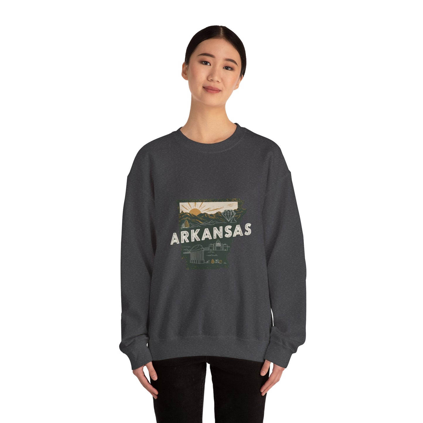 Arkansas Crewneck Sweatshirt | Vintage Outdoor Scenic