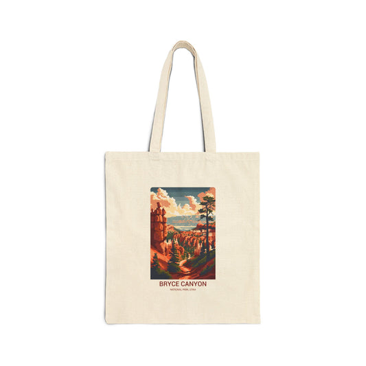 Bryce Canyon National Park Vintage Travel Tote Bag – Scenic Canvas Grocery Tote