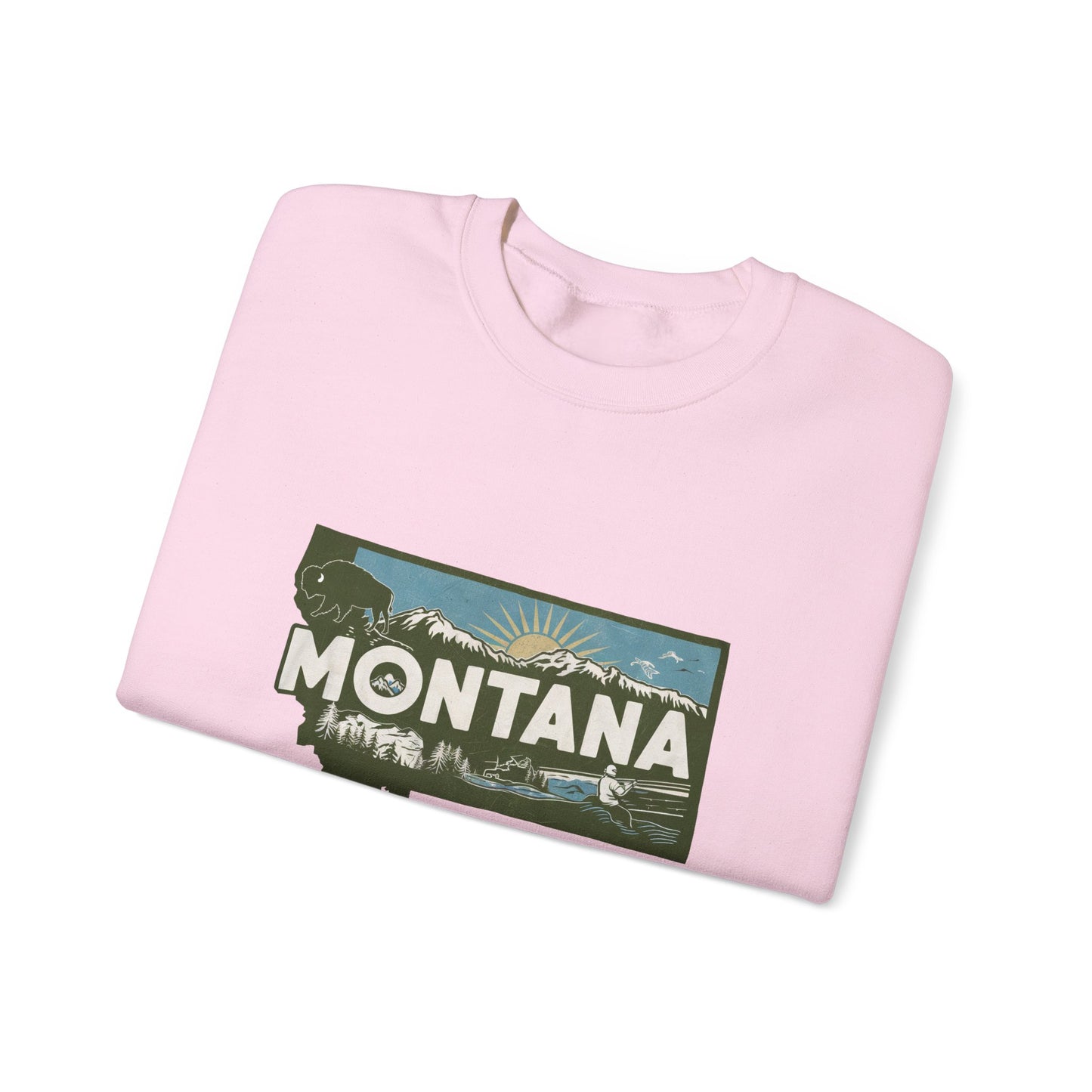 Montana State Landscape Crewneck Sweatshirt