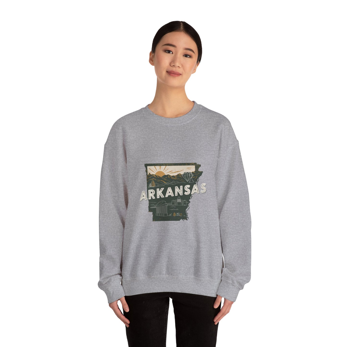 Arkansas Crewneck Sweatshirt | Vintage Outdoor Scenic