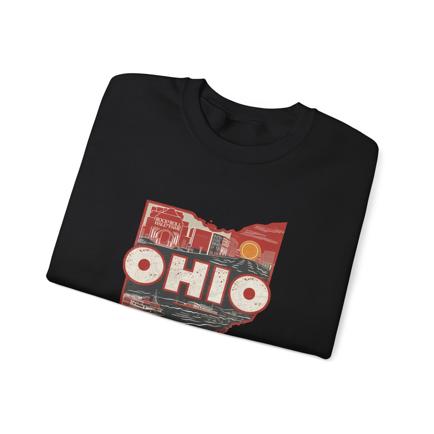 Ohio State Outline Vintage Collage Sweatshirt