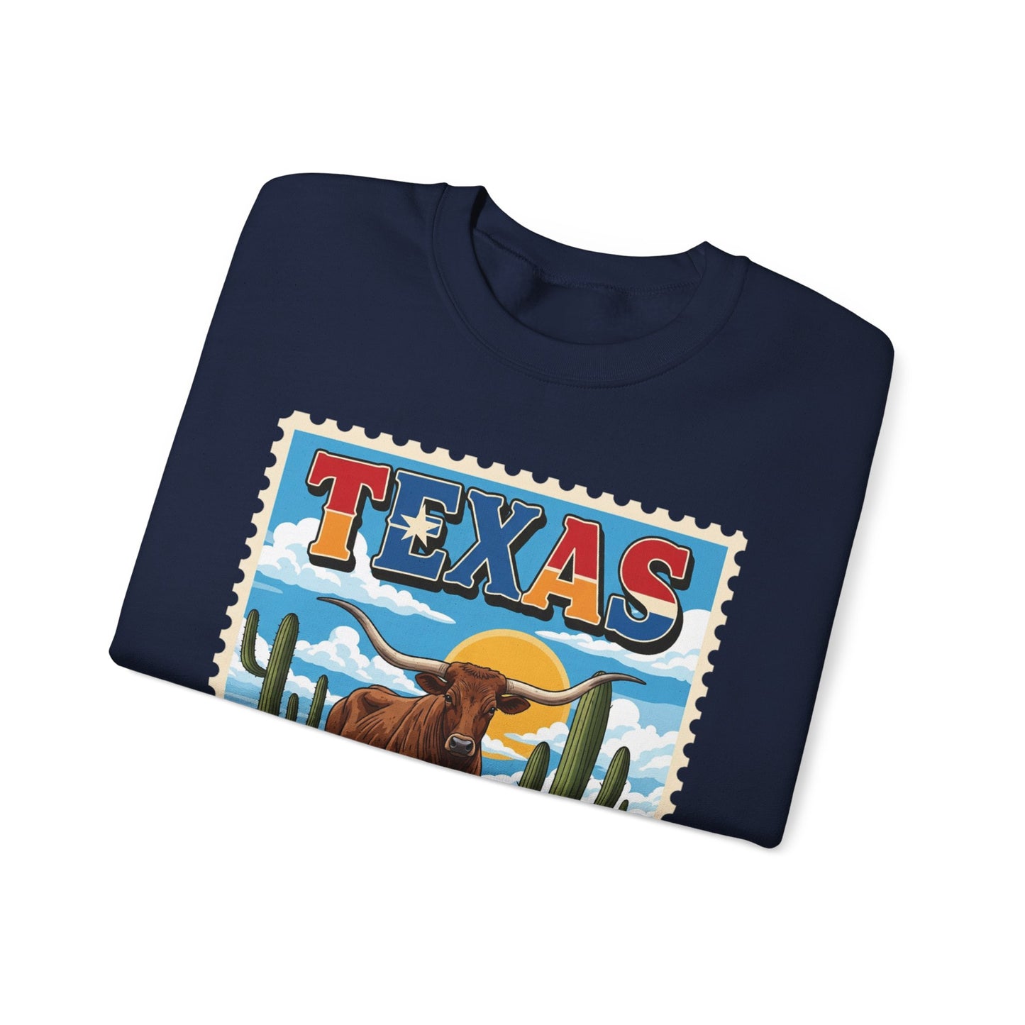 Texas Longhorn Illustration Crewneck Sweatshirt | Howdy Y'all Vintage Western
