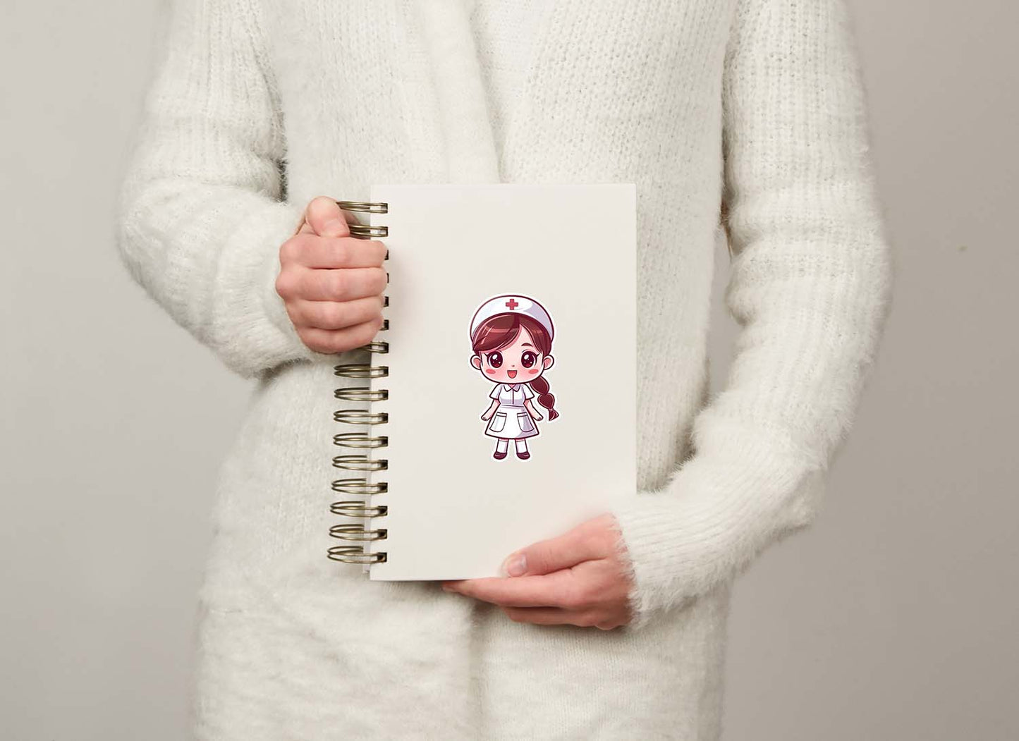 Cute Nurse Sticker – Weatherproof Vinyl for Water Bottles, Laptops & More