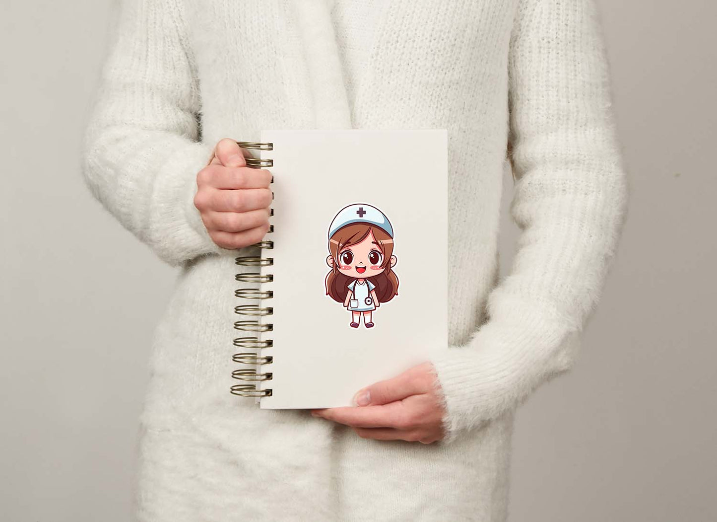 Cute Nurse Sticker – Weatherproof Vinyl for Water Bottles, Laptops & More
