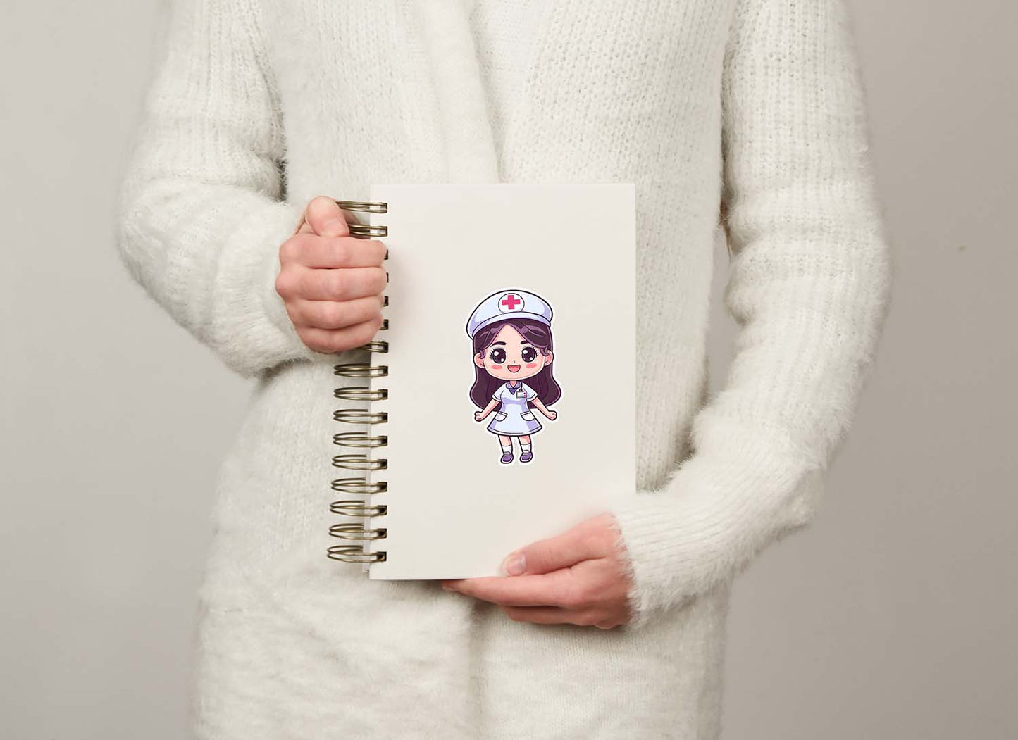 Cute Nurse Sticker – Weatherproof Vinyl for Water Bottles, Laptops & More