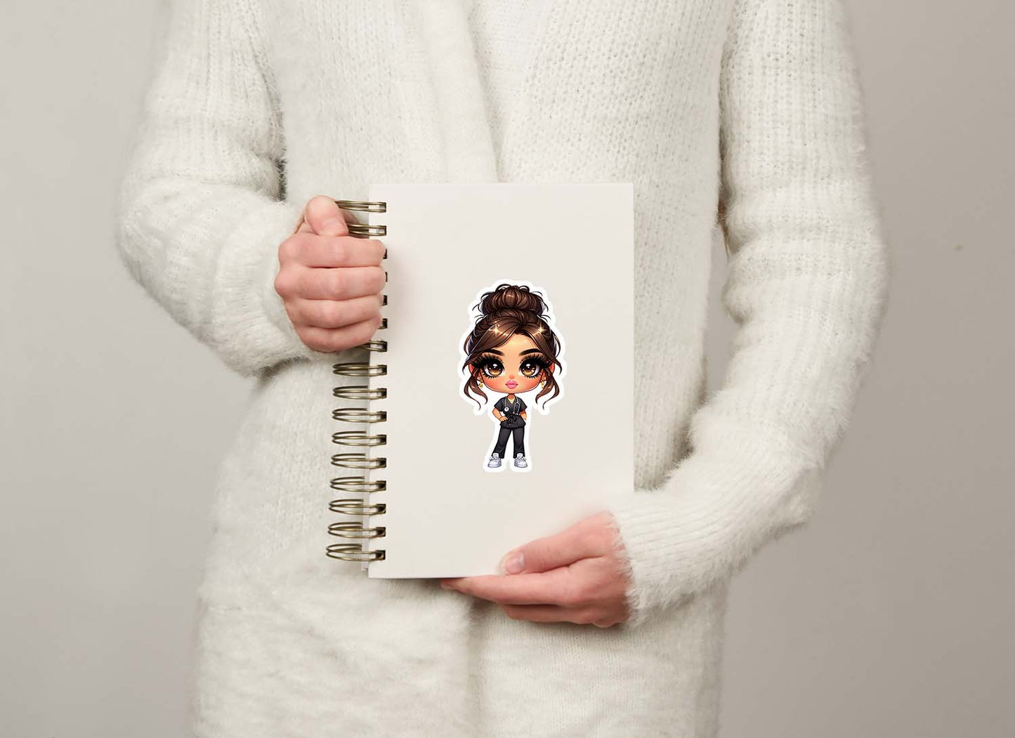 Cute Nurse Sticker – Weatherproof Vinyl for Water Bottles, Laptops & More
