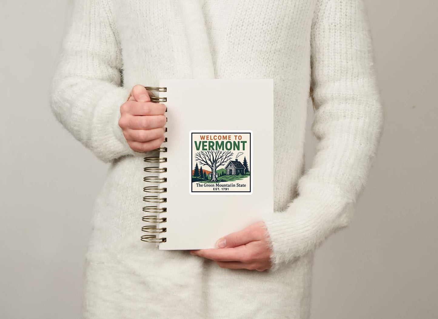 Welcome to Vermont Vinyl Sticker – Vintage State Travel Decal