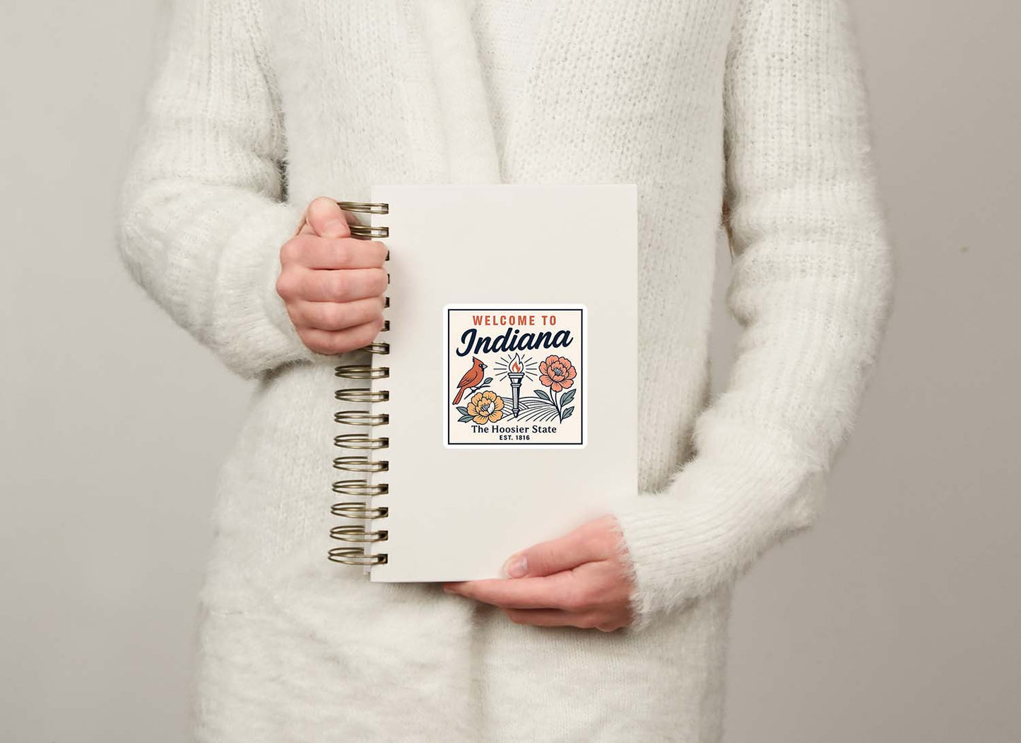 Welcome to Indiana Vinyl Sticker – Vintage State Travel Decal