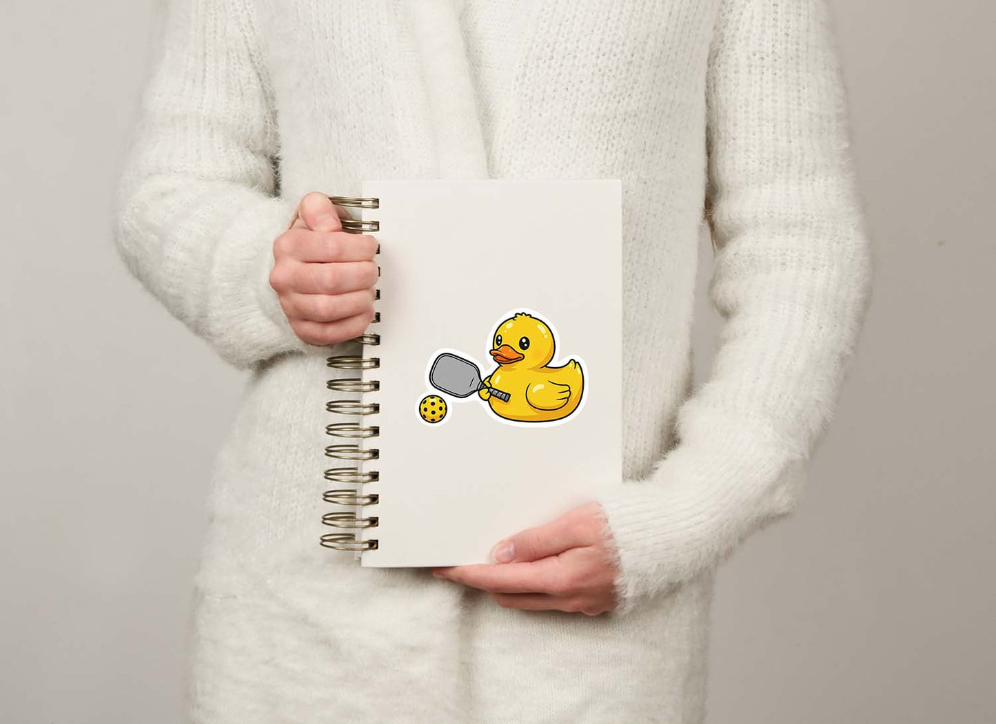 Pickle Ball Rubber Duck Vinyl Sticker