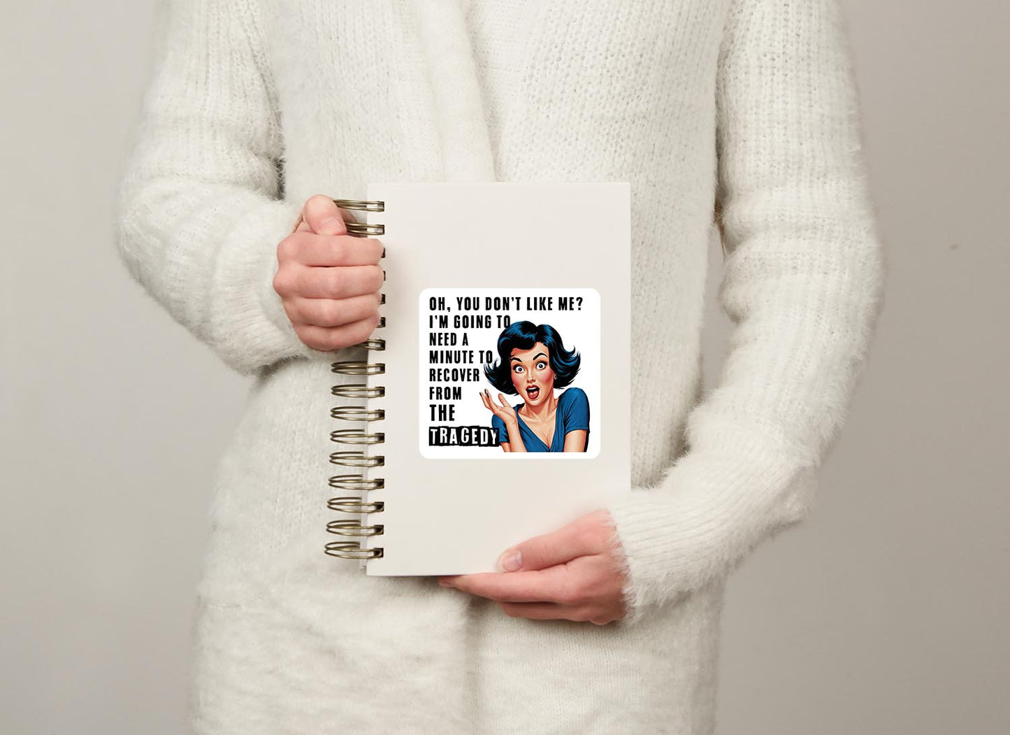 Sarcastic Pinup Girl Sticker – Weatherproof Vinyl for Laptops & Water Bottles