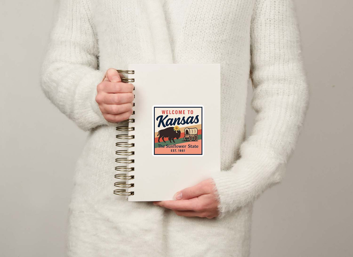 Welcome to Kansas Vinyl Sticker – Vintage State Travel Decal
