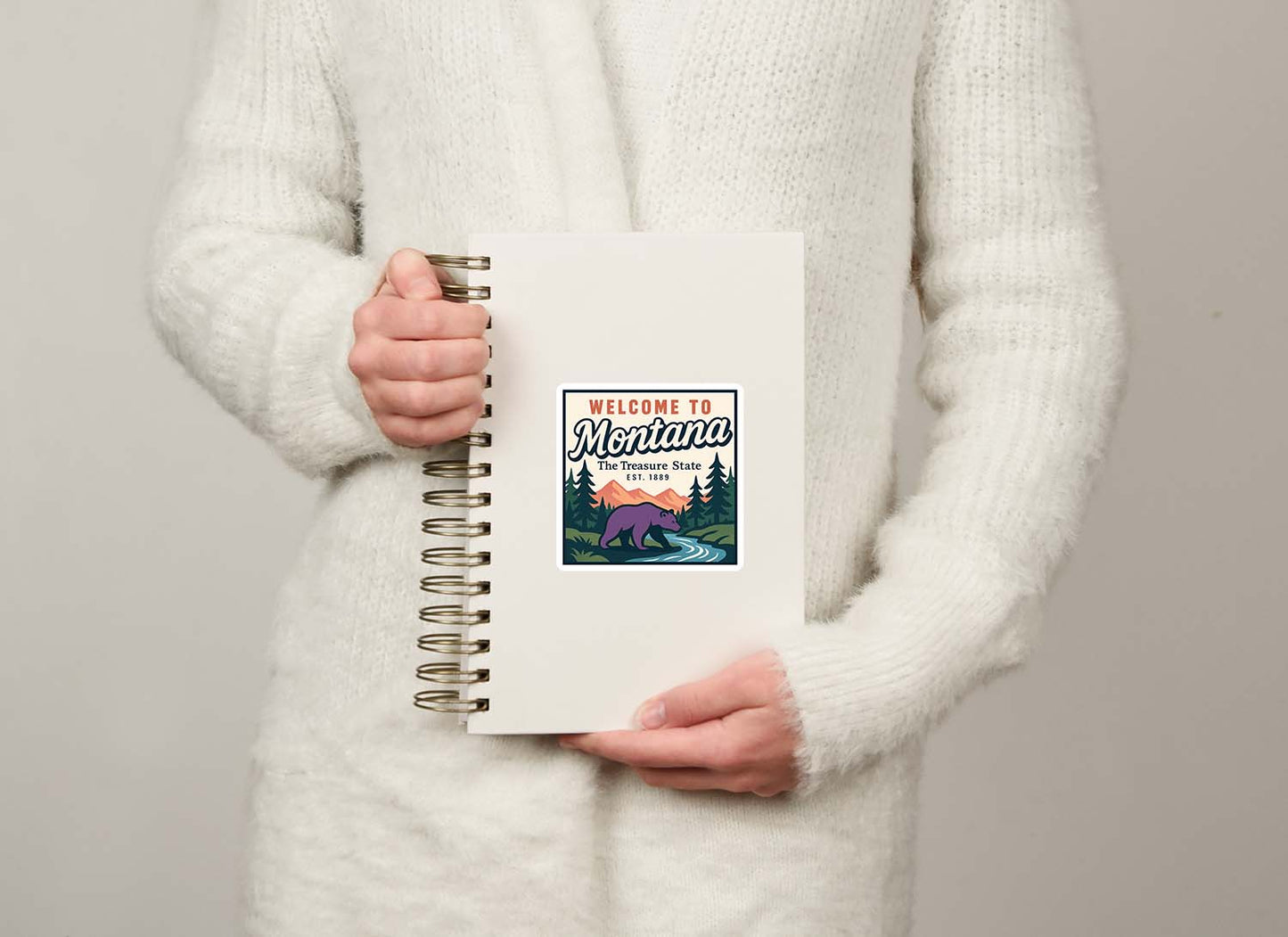 Welcome to Montana Vinyl Sticker – Vintage State Travel Decal