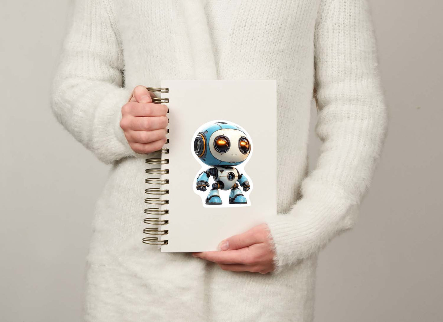 Cute Cartoon Robot Sticker – Durable Weatherproof Vinyl for All Surfaces