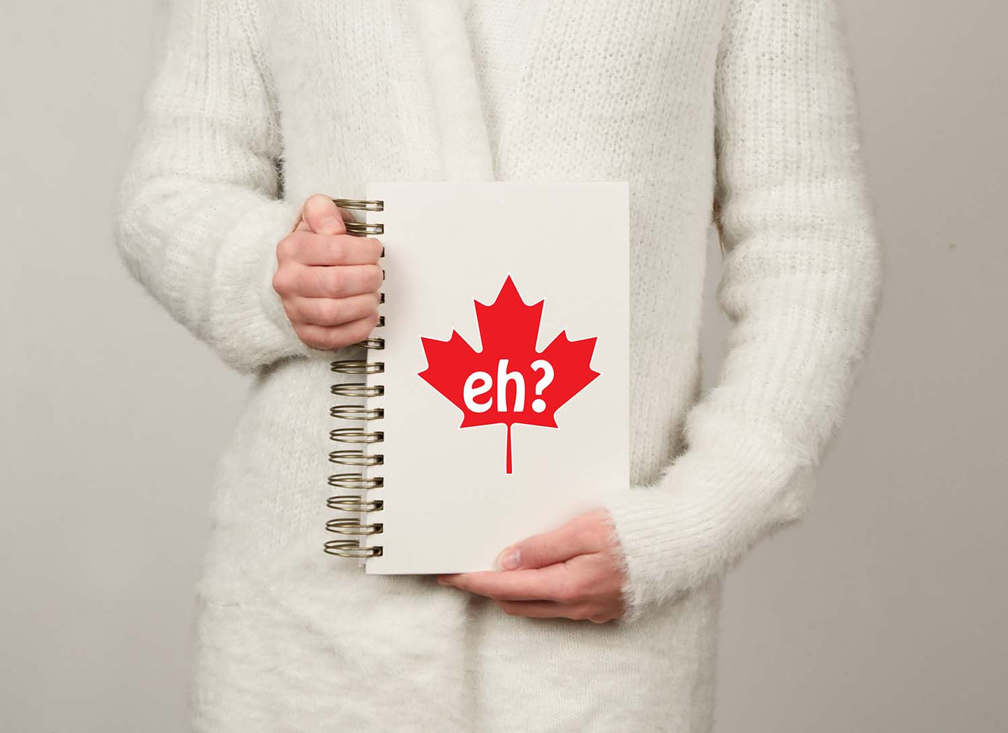 Canadian Maple Leaf “Eh?” Vinyl Sticker – Funny Canada Laptop, Water Bottle, or Car Decal
