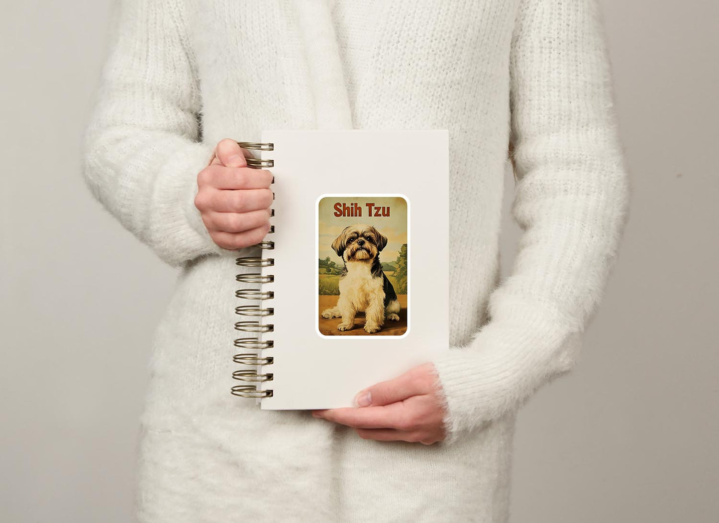 Vintage Shih Tzu Sticker – Durable Vinyl Sticker