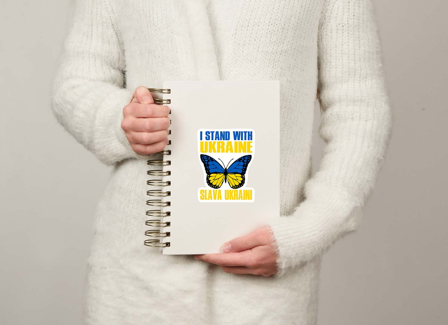I Stand with Ukraine – Butterfly Vinyl Sticker | Slava Ukraini!