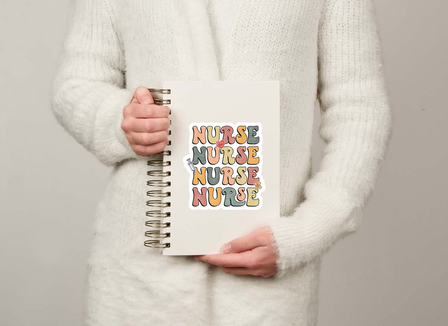 Cute Nurse Sticker – Weatherproof Vinyl for Water Bottles, Laptops & More