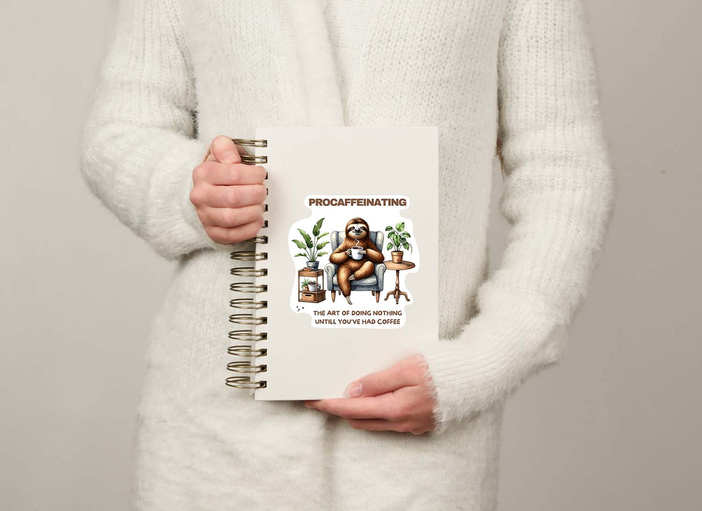 Sloths with Quotes Sticker – Cute Weatherproof Vinyl for Laptops, Cups & More