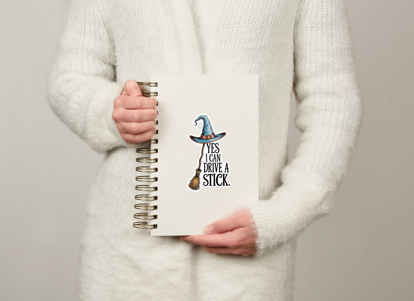 Yes I Can Drive a Stick Vinyl Sticker – Funny Witch Sticker