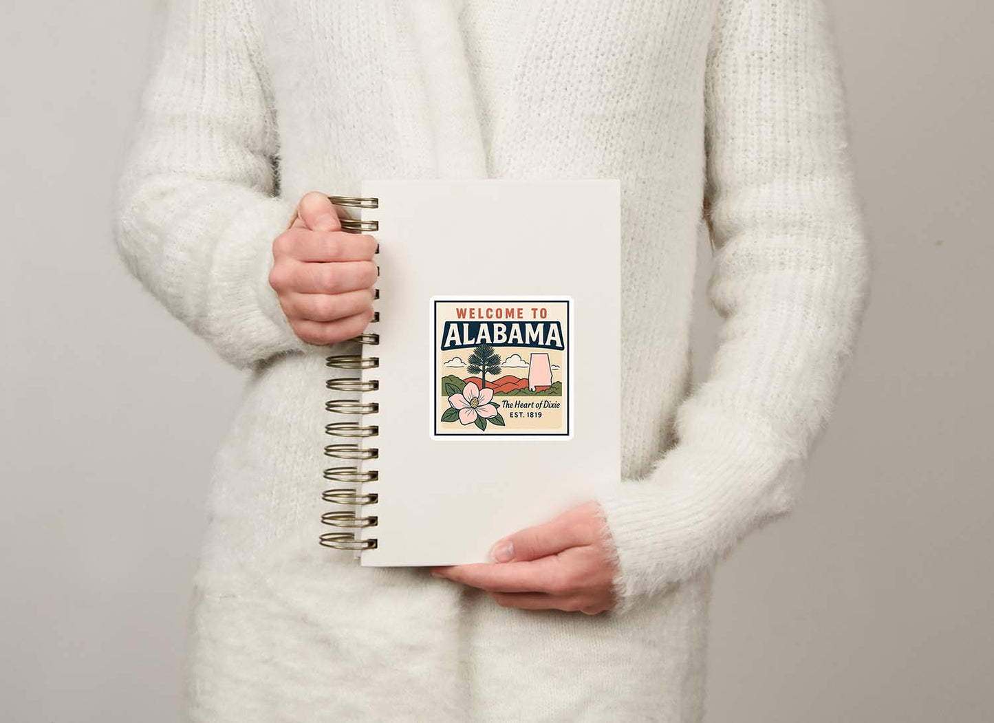 Welcome to Alabama Vinyl Sticker – Vintage State Travel Decal