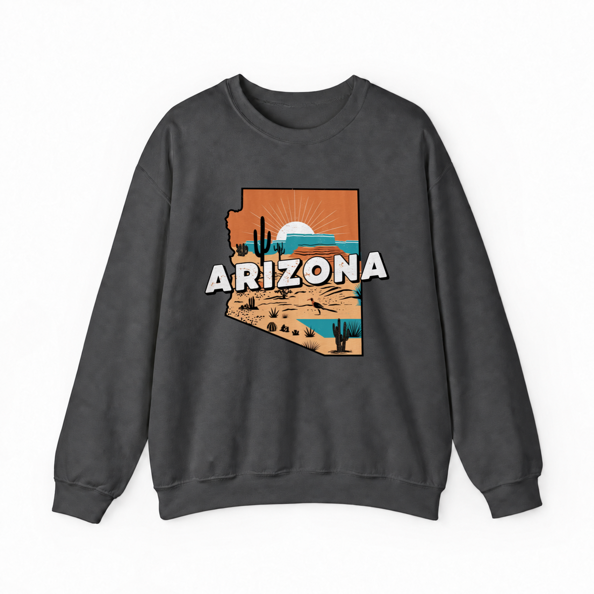 Arizona sweatshirt in Charcoal with original state artwork